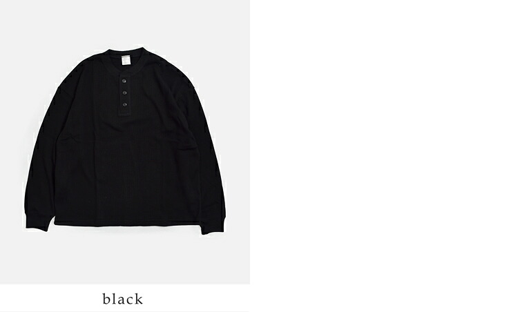 SEABEESワッフル ヘンリーネック 長袖 Tシャツ 2623-sb12