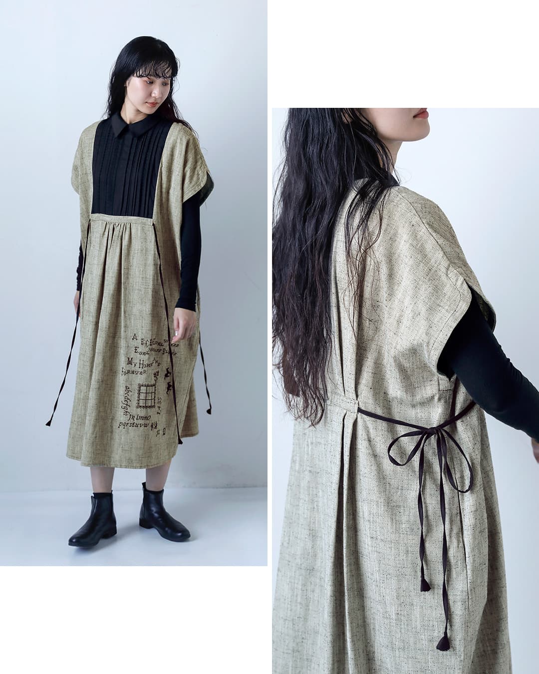 ASEEDONCLOUDコットンシルク ワンピース Memories pullover dress 262301