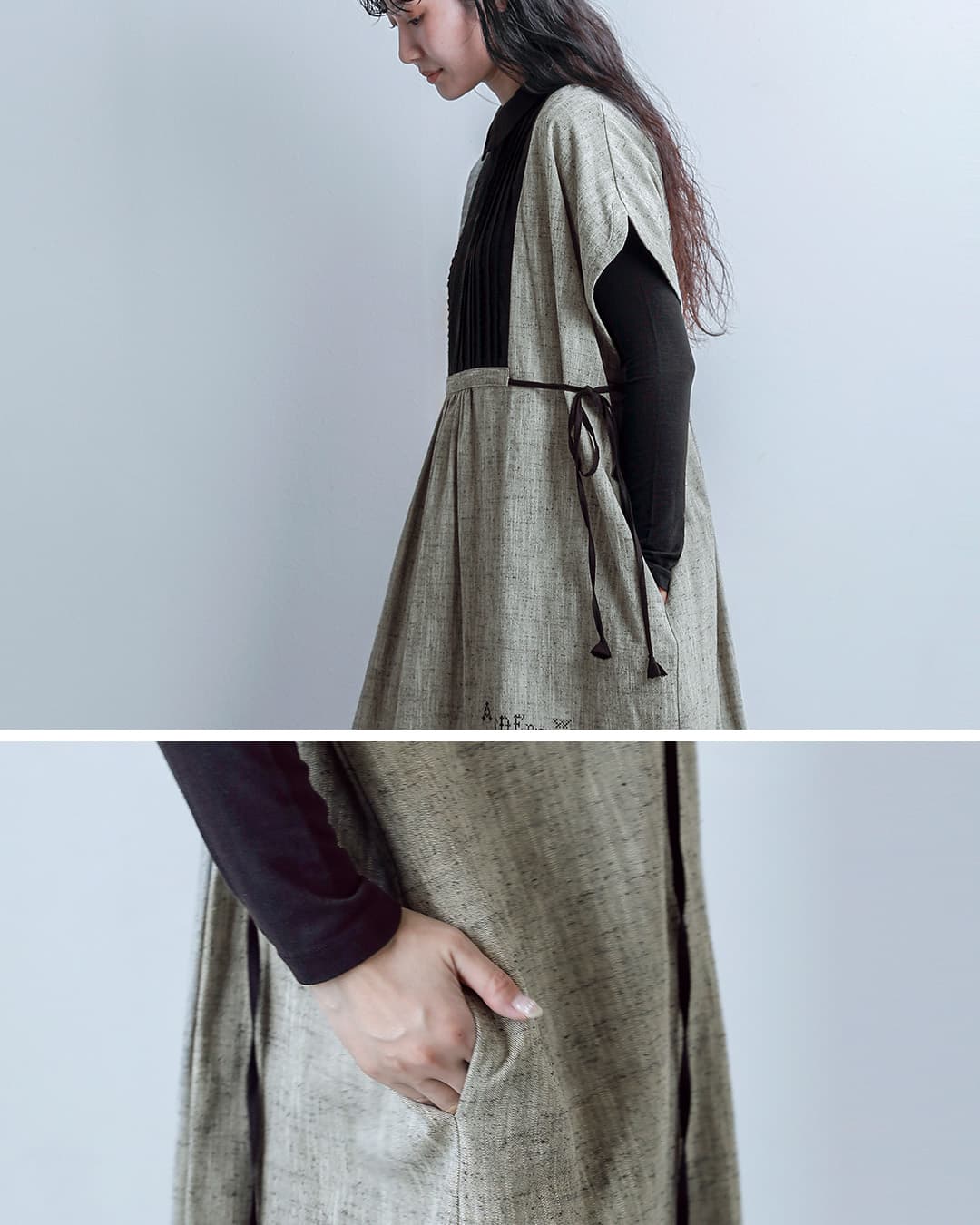 ASEEDONCLOUDコットンシルク ワンピース Memories pullover dress 262301
