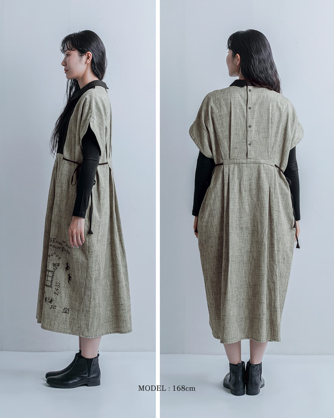 ASEEDONCLOUDコットンシルク ワンピース Memories pullover dress 262301