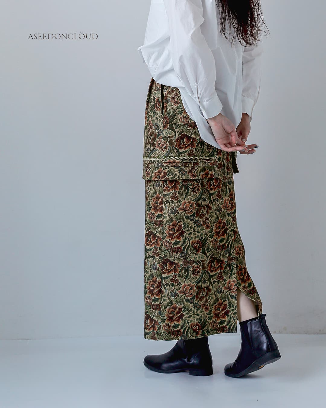 ASEEDONCLOUDコットンスカート Memories skirt 262401
