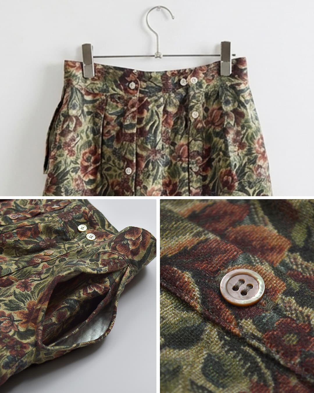 ASEEDONCLOUDコットンスカート Memories skirt 262401