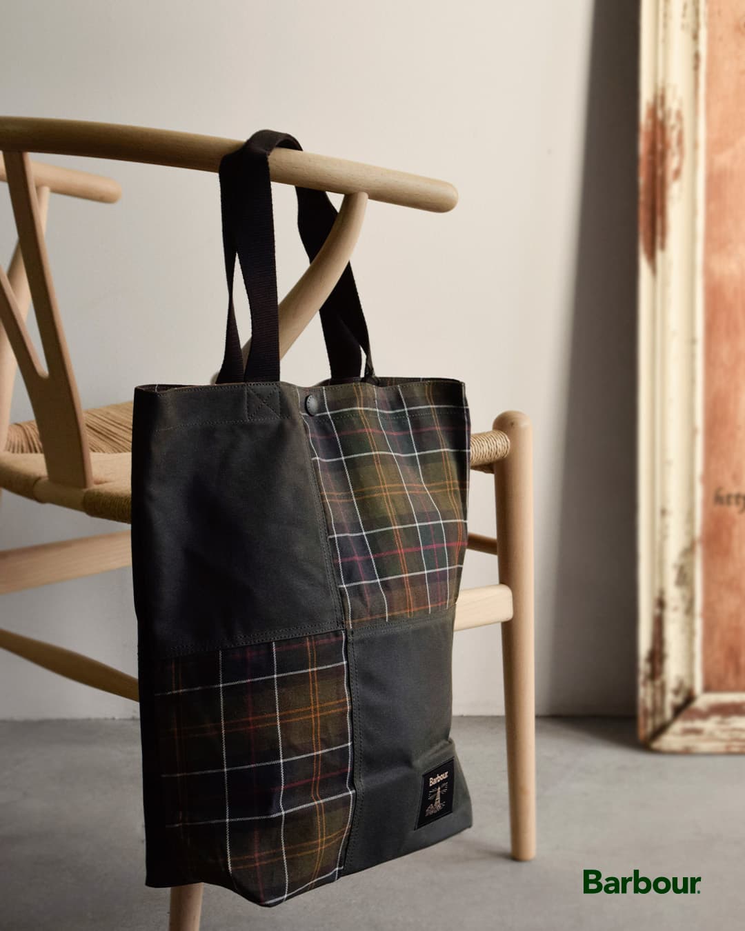 Barbourフィールド パッチワーク トートバッグ FIELD PATCHWORK TOTE BAG 262uba0777
