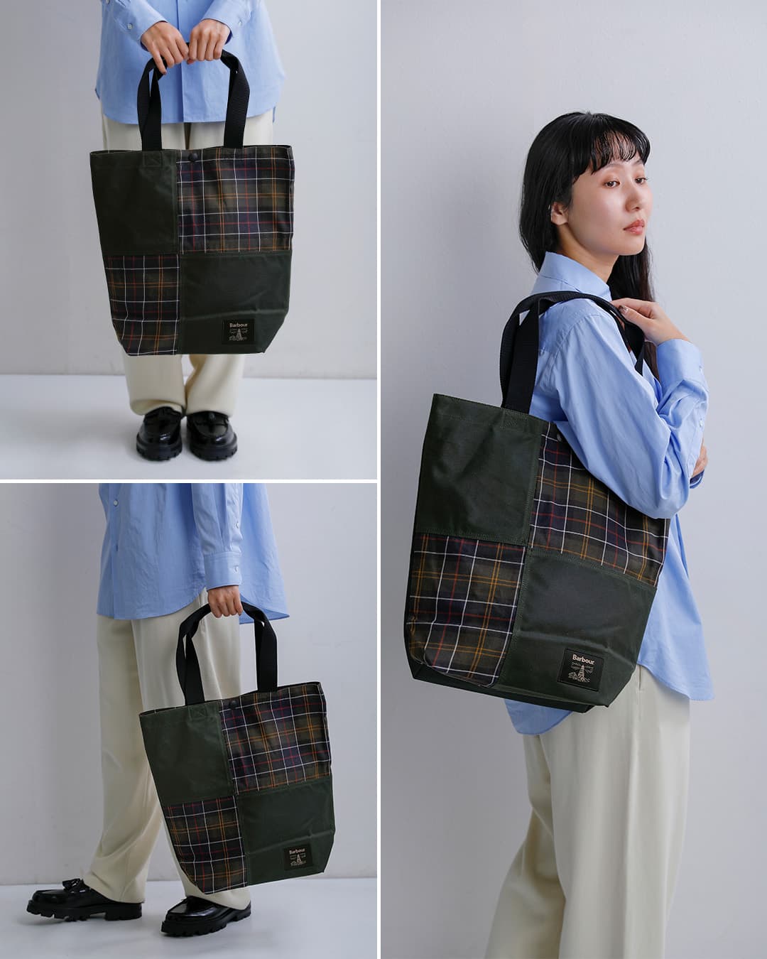 Barbourフィールド パッチワーク トートバッグ FIELD PATCHWORK TOTE BAG 262uba0777