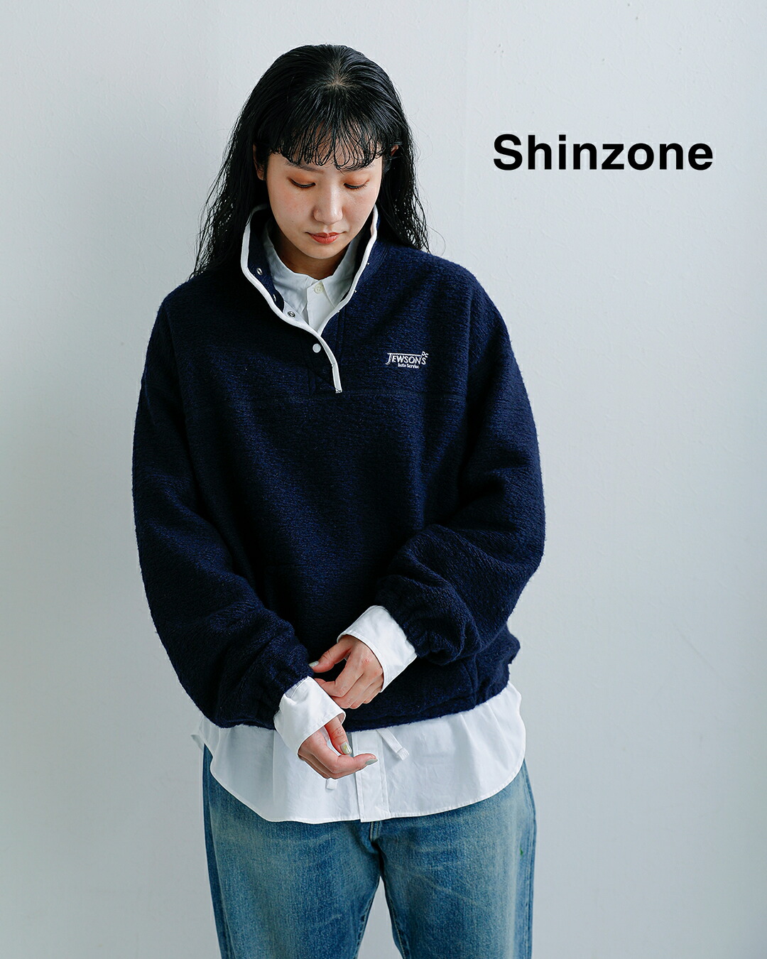 Shinzoneスナップ フリース プルオーバー SNAP FLEECE PULLOVER 26amscu06