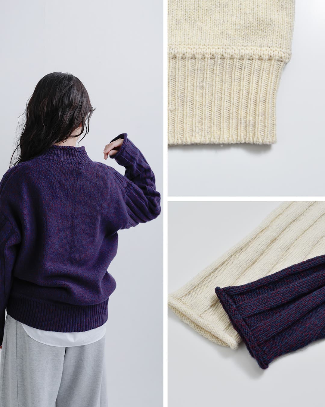 Shinzone(シンゾーン)ウールカシミヤ ミックスヤーン モックネック ニット セーター MIXED YARN MOCK NECK KNIT 26amsni06