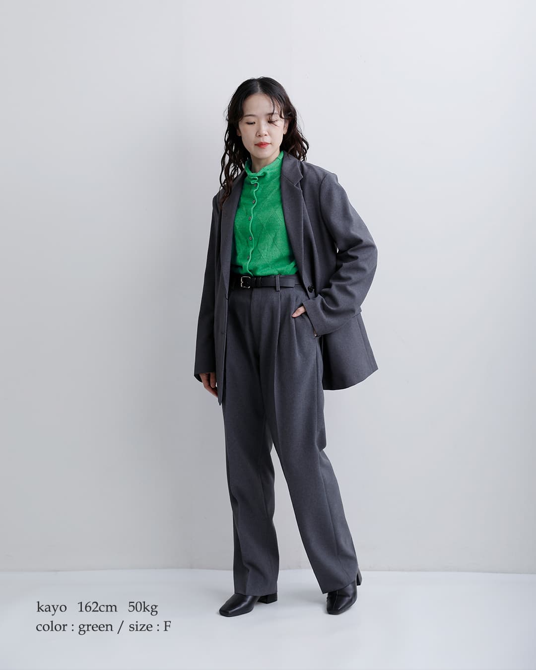 Shinzone(シンゾーン)シアー アーガイル ニット カーディガン SHEER ARGYLE KNIT CARDIGAN 26amsni09