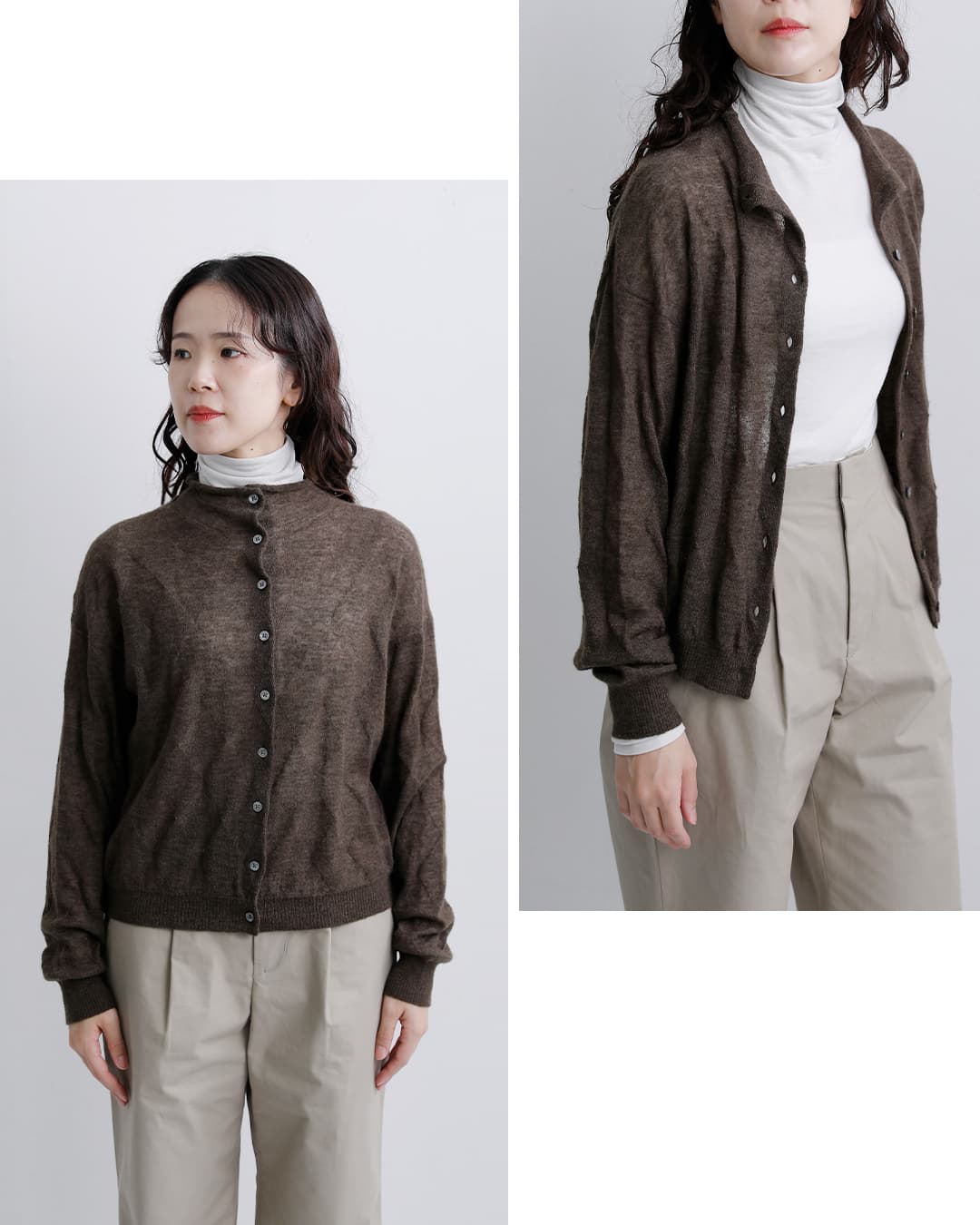 Shinzone(シンゾーン)シアー アーガイル ニット カーディガン SHEER ARGYLE KNIT CARDIGAN 26amsni09