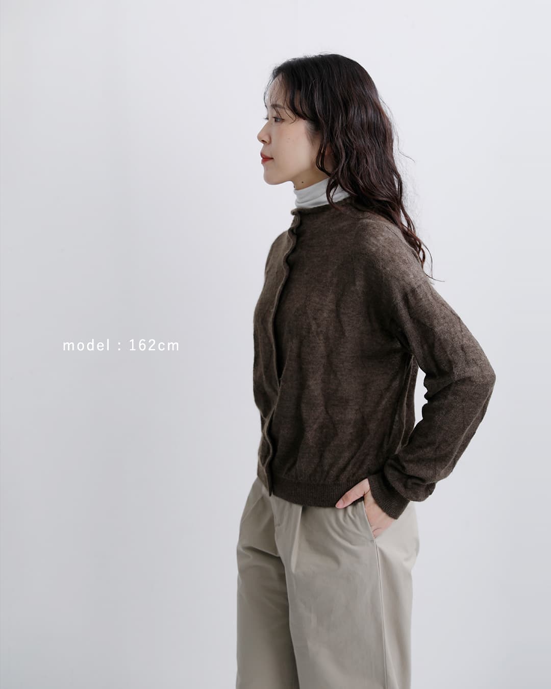 Shinzone(シンゾーン)シアー アーガイル ニット カーディガン SHEER ARGYLE KNIT CARDIGAN 26amsni09