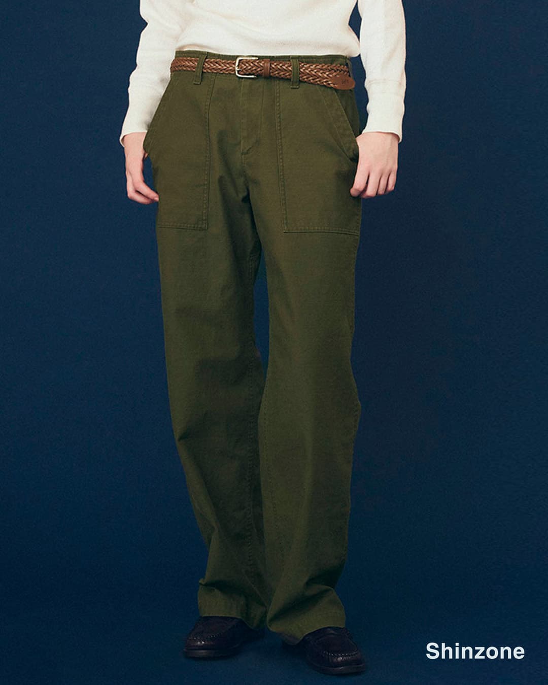 Shinzone(シンゾーン)オーガニックコットン ストレート ベイカーパンツ STRAIGHT BAKER PANTS 26amspa01