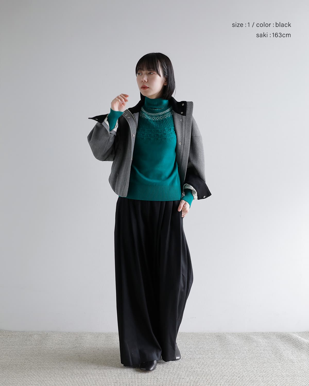 support surface(サポートサーフェス)ウール タック フレアパンツ fpd27a141-tko0238  秋冬