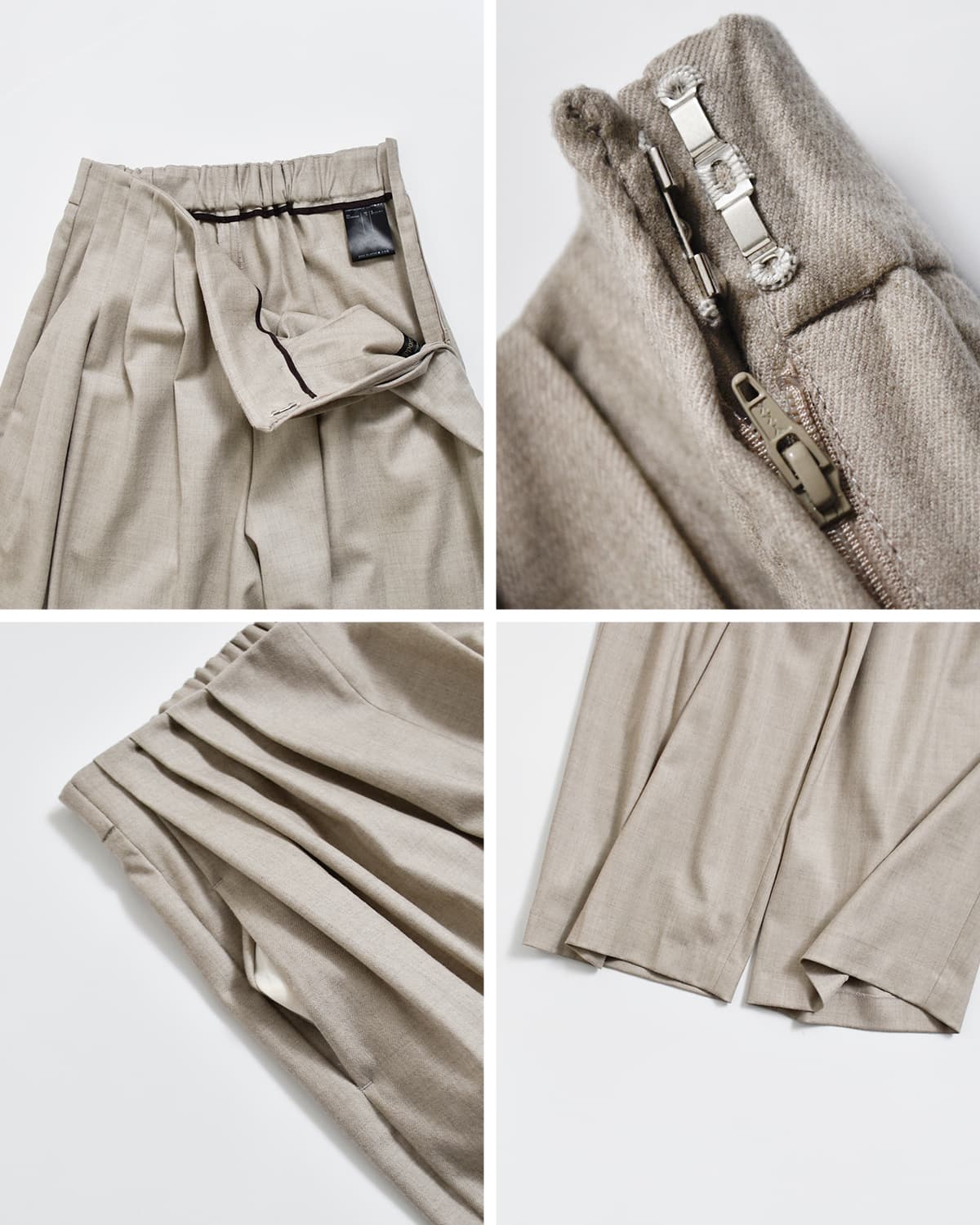 support surface(サポートサーフェス)ウール タック フレアパンツ fpd27a141-tko0238  秋冬