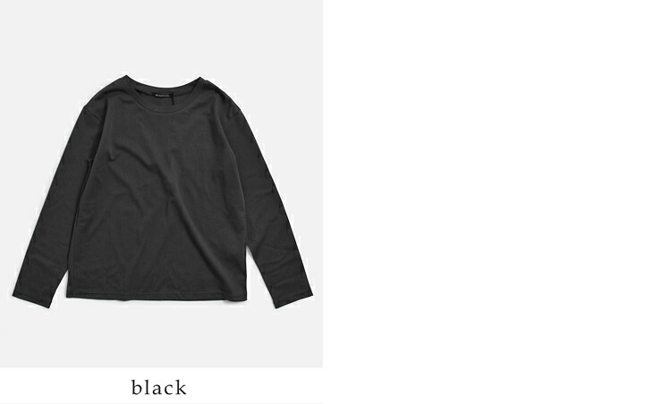 mizuiro ind(ミズイロインド)トリコット 長袖 クルーネック Tシャツ 3-210064
