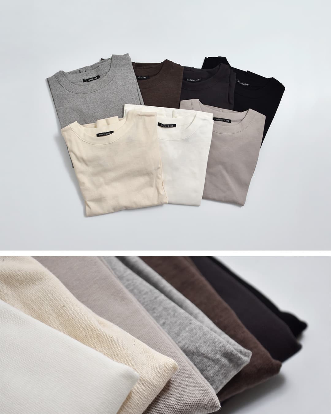 mizuiro indコットン パフスリーブ ロング Tシャツ 3-210078
