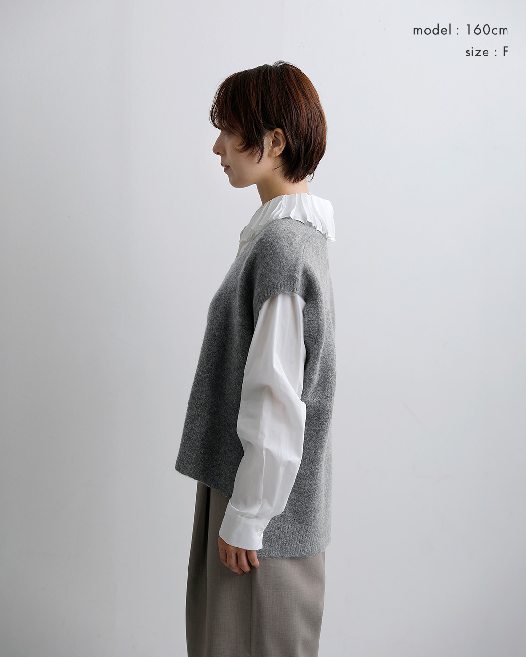mizuiro indUネック ニットベスト 3-220157