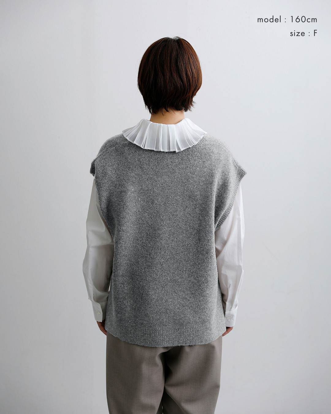 mizuiro indUネック ニットベスト 3-220157
