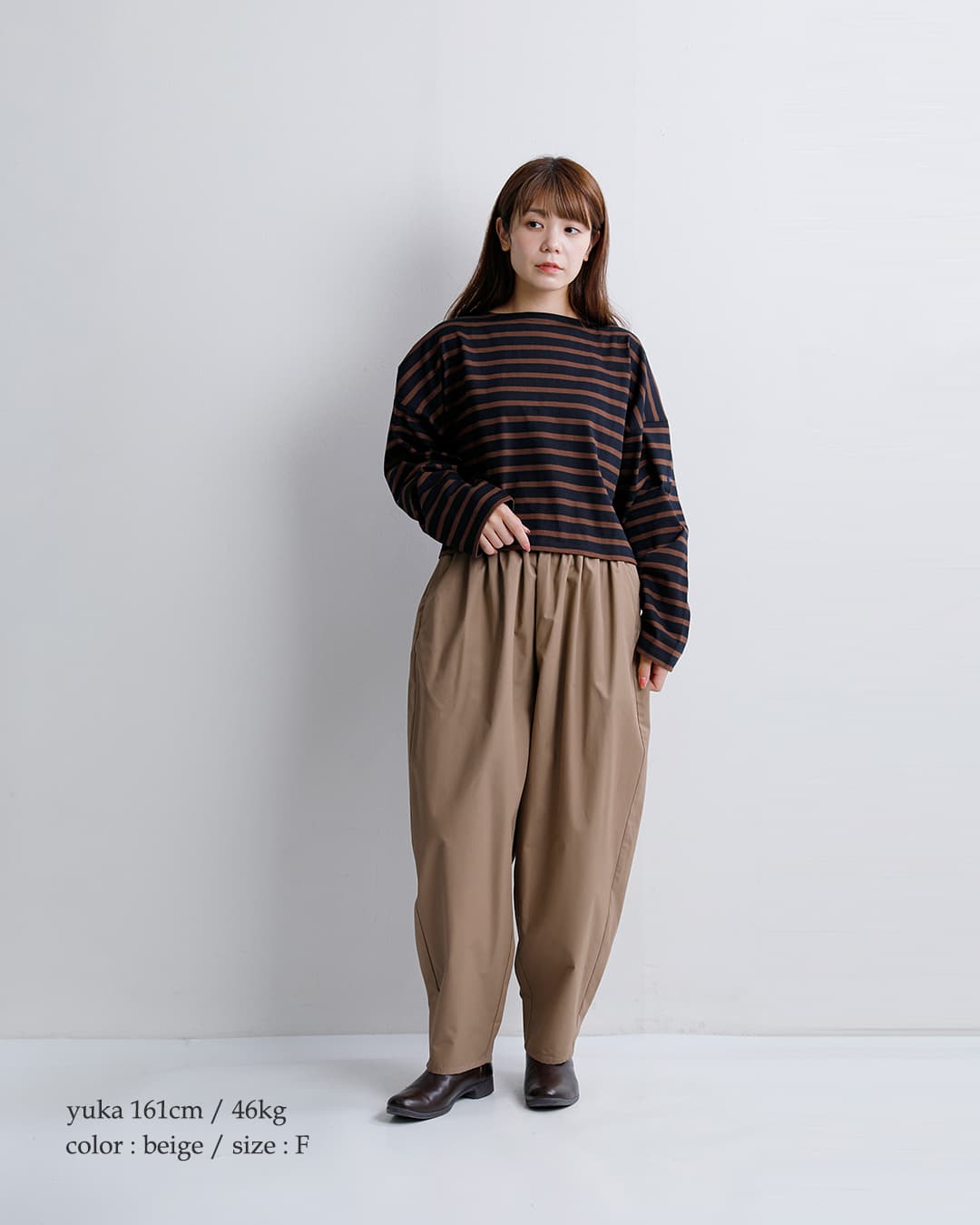 mizuiro ind(ミズイロインド)コットン ワイド テーパード パンツ 3-260104