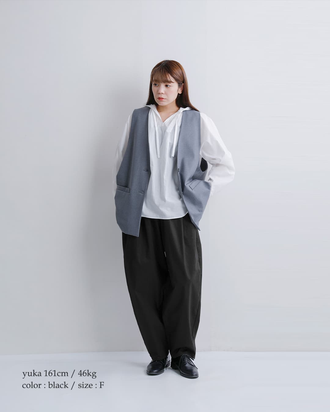 mizuiro ind(ミズイロインド)コットン ワイド テーパード パンツ 3-260104