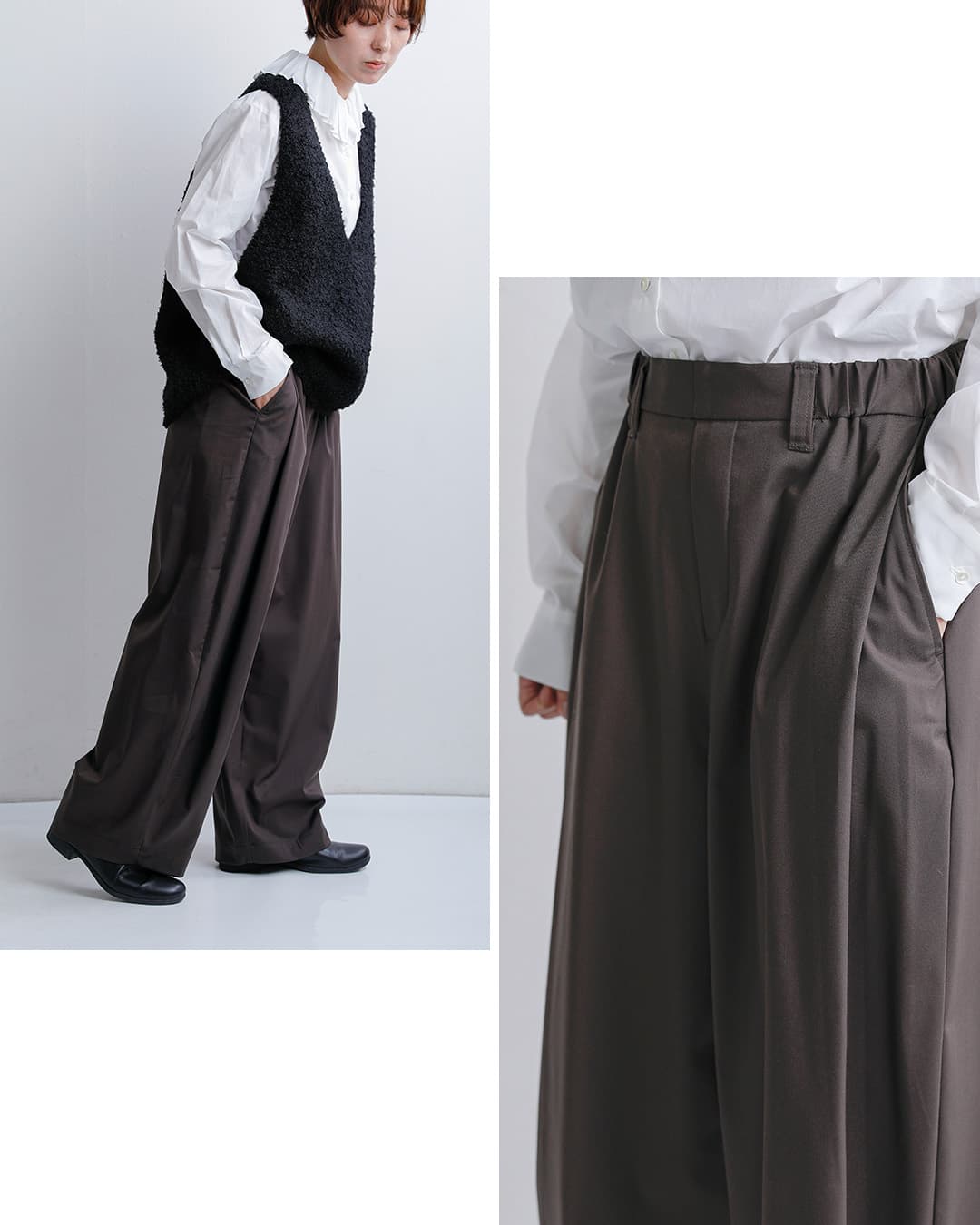 mizuiro indディープ タック パンツ 3-260105