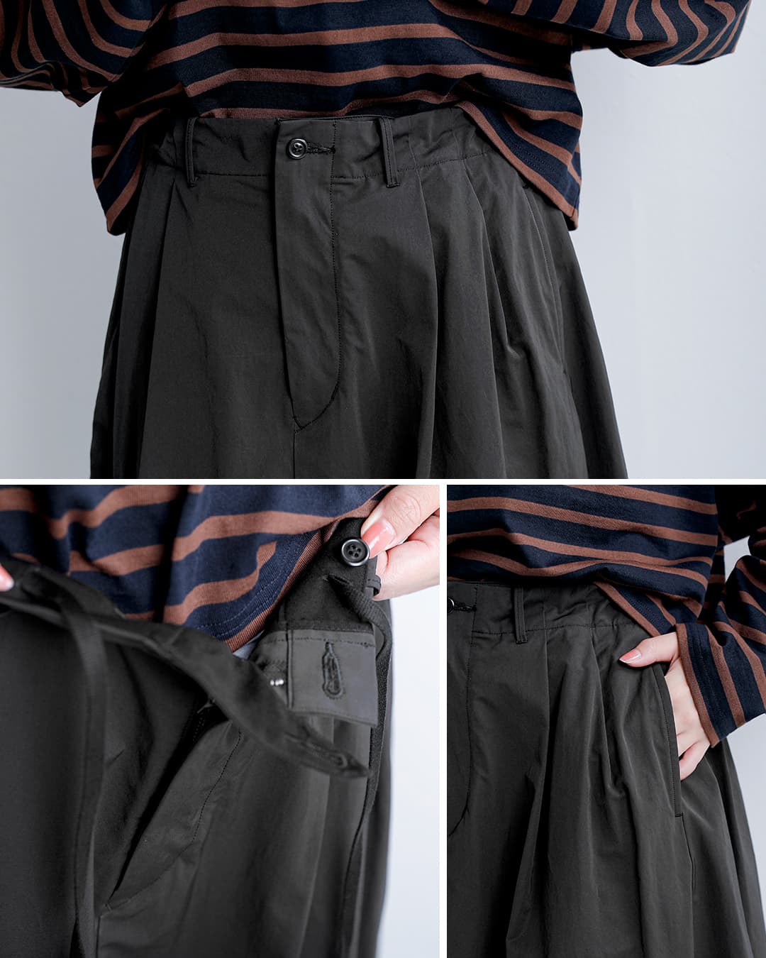 HAVERSACK(ハバーサック)塩縮ツイル ロング コクーン スカート 362622