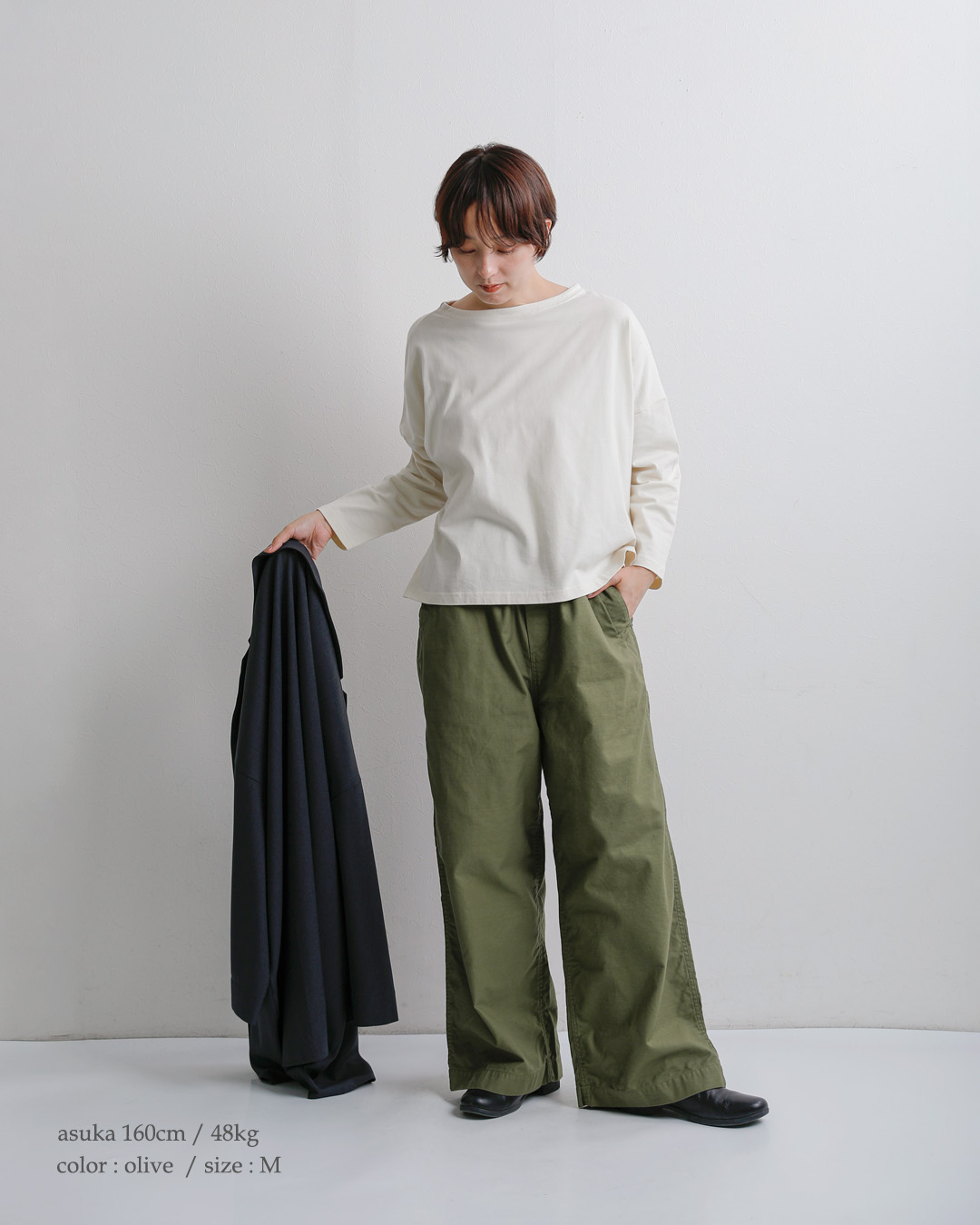 TRAVAIL MANUEL(トラバイユマニュアル)コットン アーミーバックサテン ノーティカルパンツ 5122