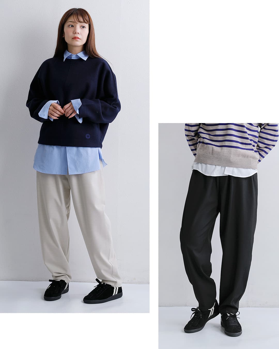 TRAVAIL MANUELウォームツイル ナローコクーンパンツ 5124