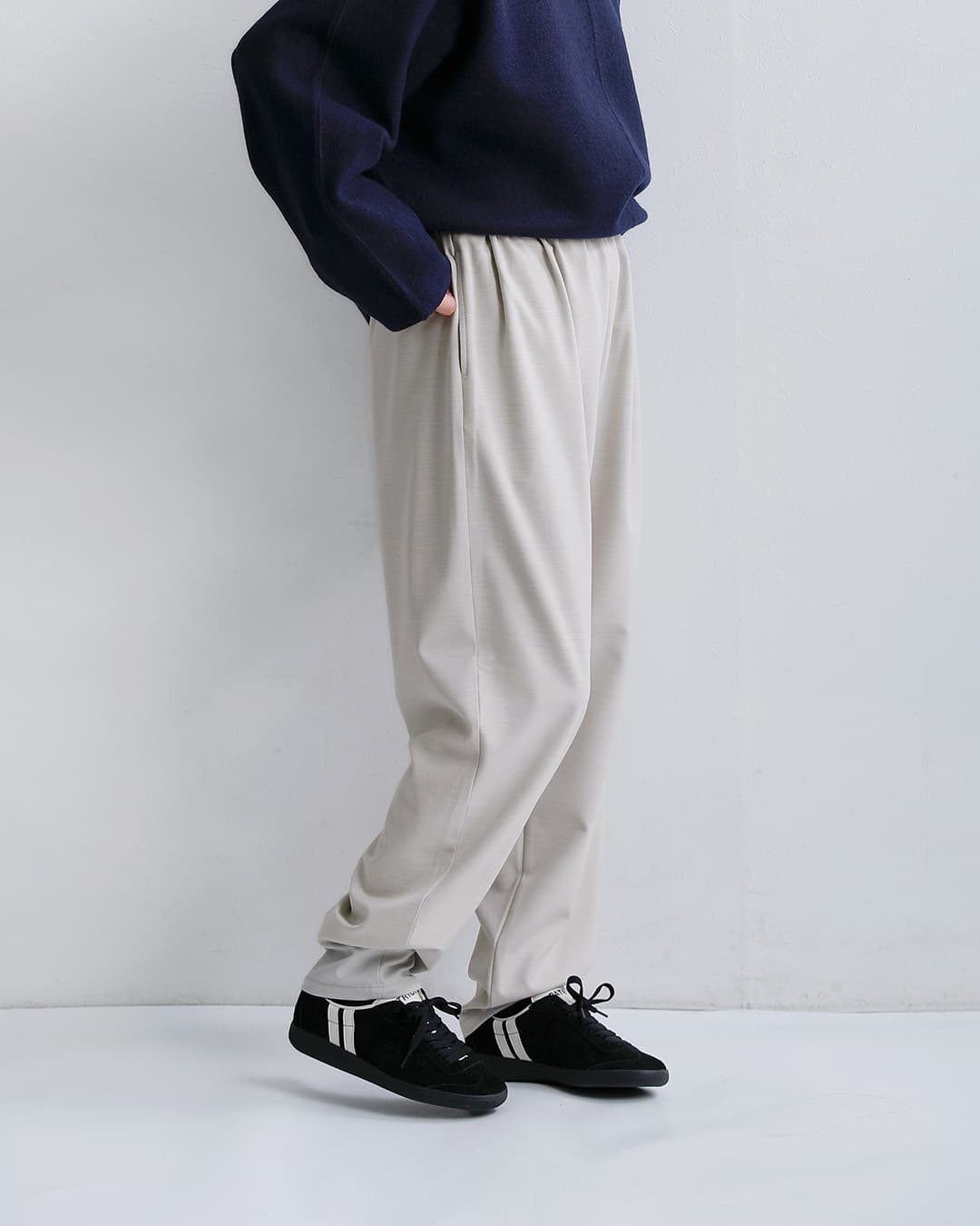 TRAVAIL MANUELウォームツイル ナローコクーンパンツ 5124