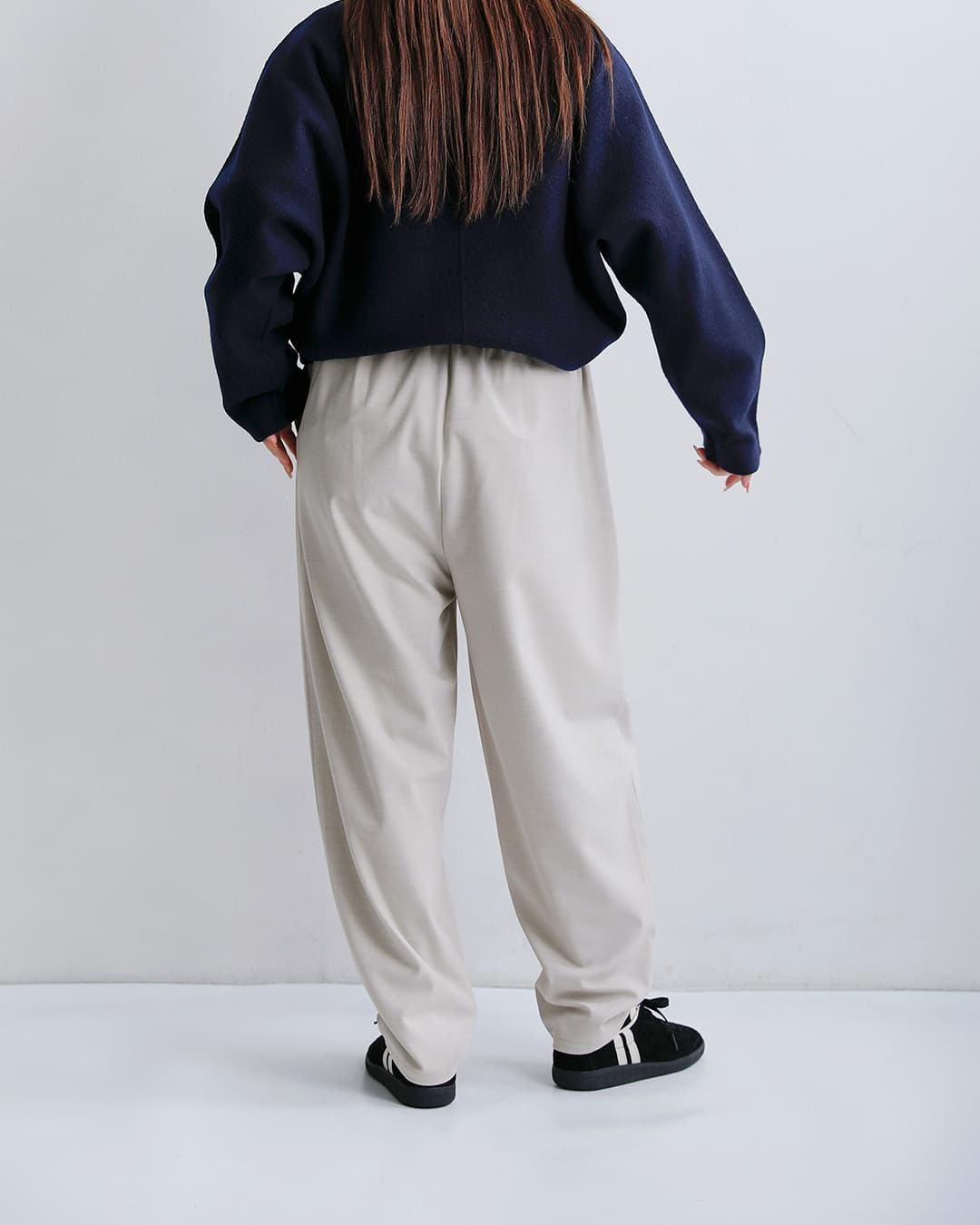 TRAVAIL MANUELウォームツイル ナローコクーンパンツ 5124