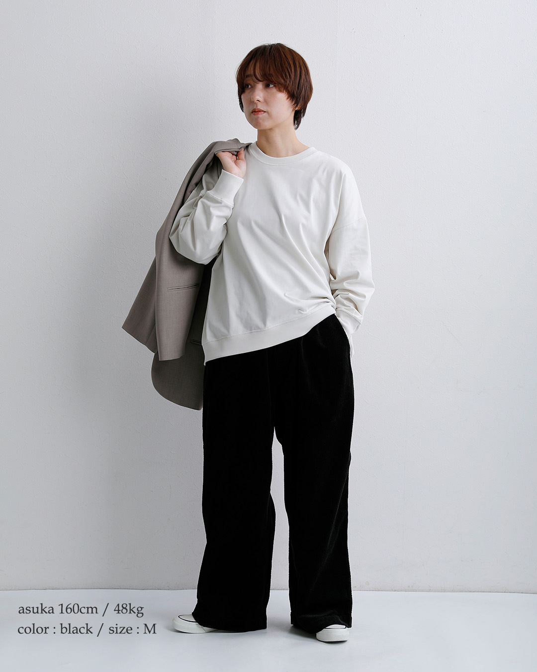 TRAVAIL MANUELコットン サッカーコール デイリーパンツ 5126