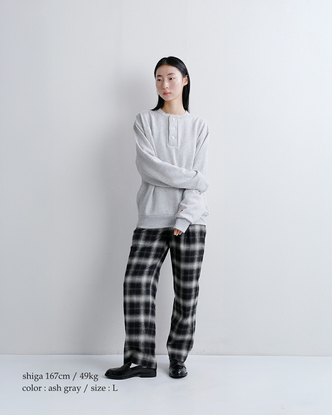 Healthknit(ヘルスニット)クラシックスウェットヘンリーネック長袖プルオーバー54005