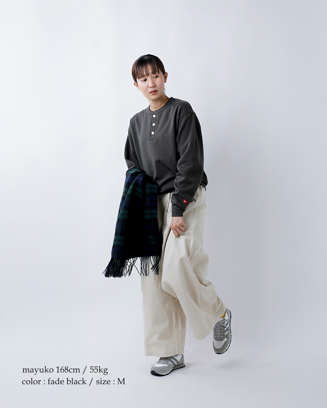 Healthknit(ヘルスニット)クラシックスウェットヘンリーネック長袖プルオーバー54005