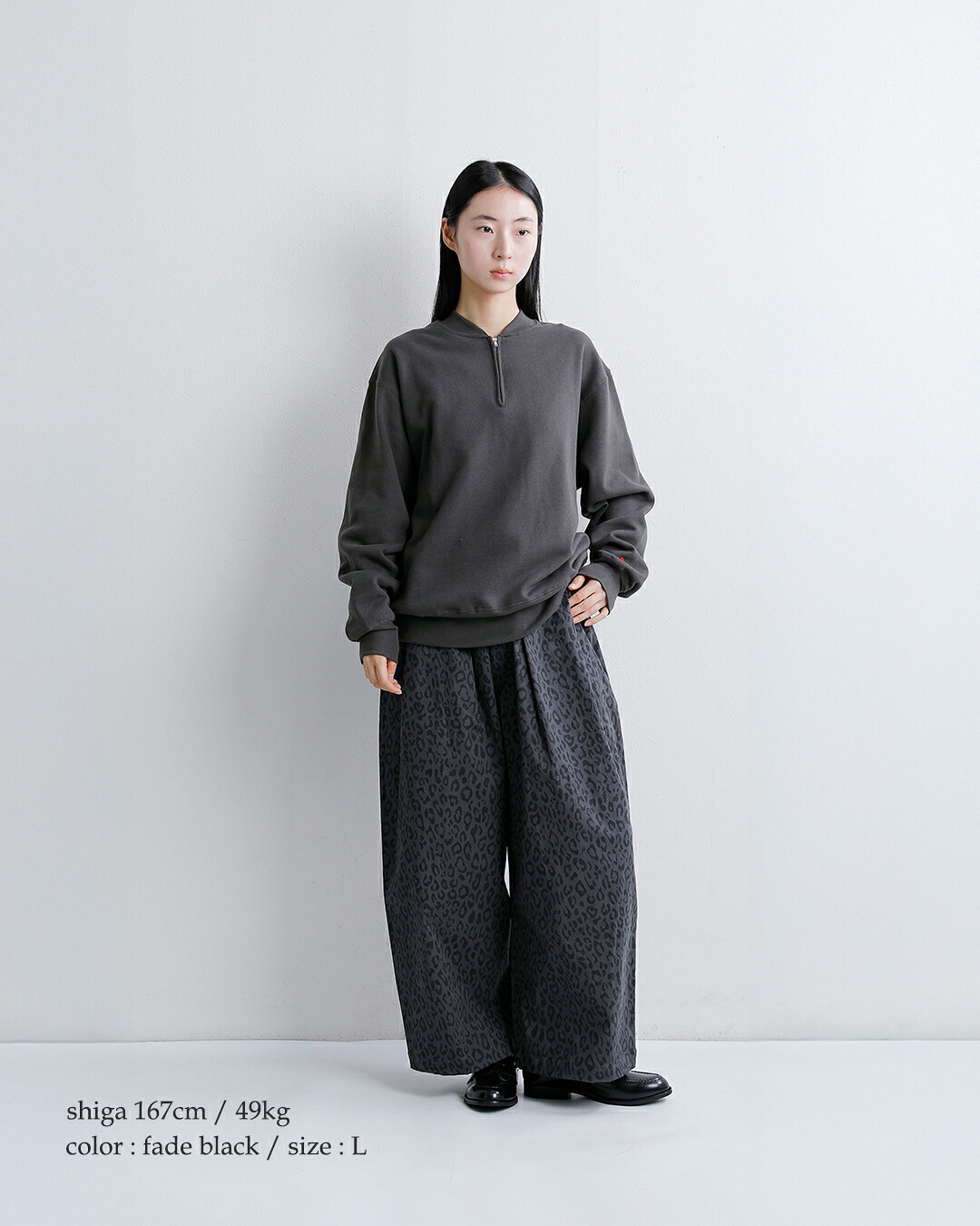 Healthknit(ヘルスニット)クラシック スウェット ハーフジップ クルーネック 長袖 プルオーバー 54036