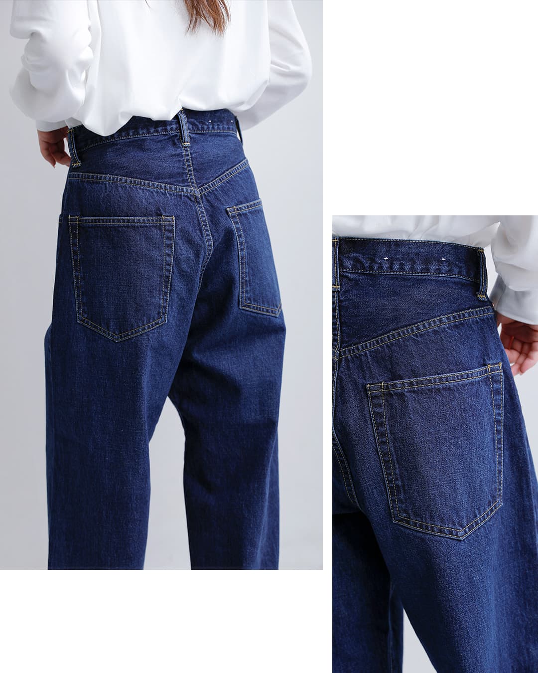 SCYE BASICS(サイベーシックス)オーガニックコットン ユーズドウォッシュ バギーデニムパンツ 5726-83536