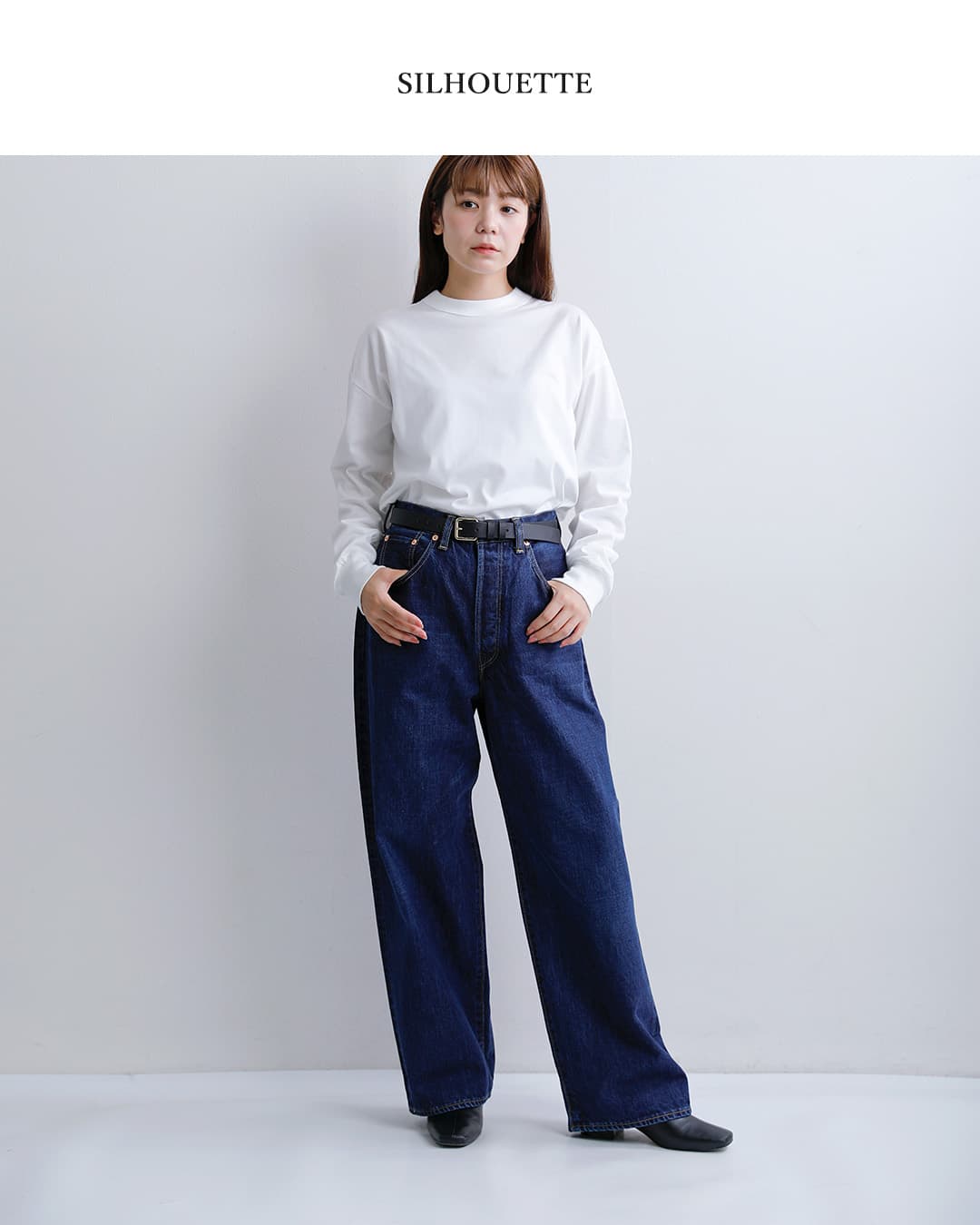 SCYE BASICS(サイベーシックス)オーガニックコットン ユーズドウォッシュ バギーデニムパンツ 5726-83536
