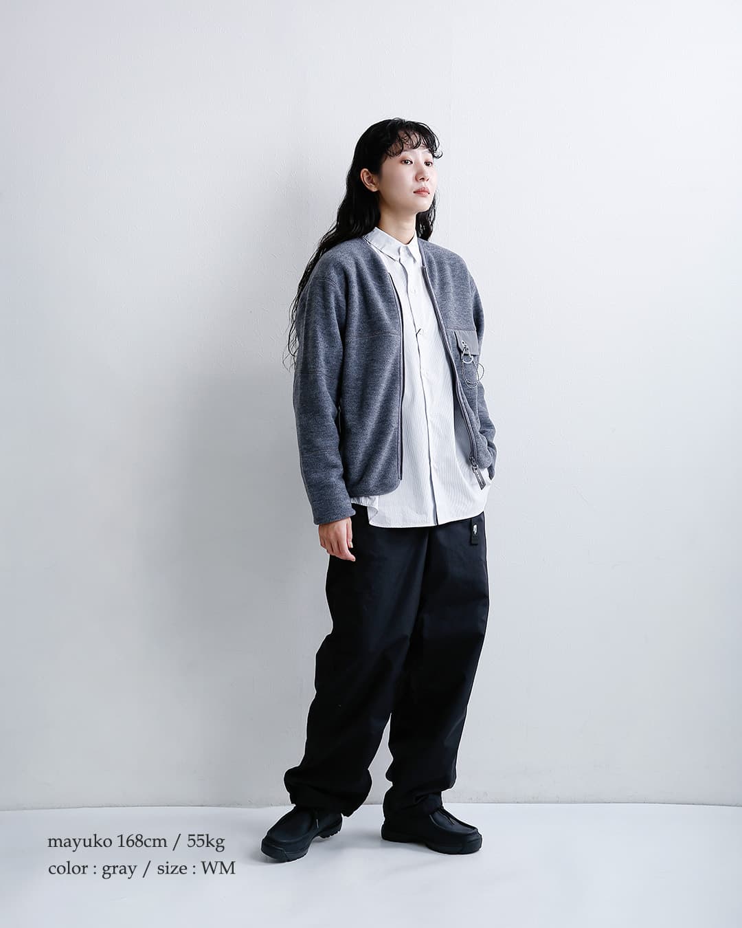 and wanderウール フリース カーディガン wool fleece cardigan 574-6281054