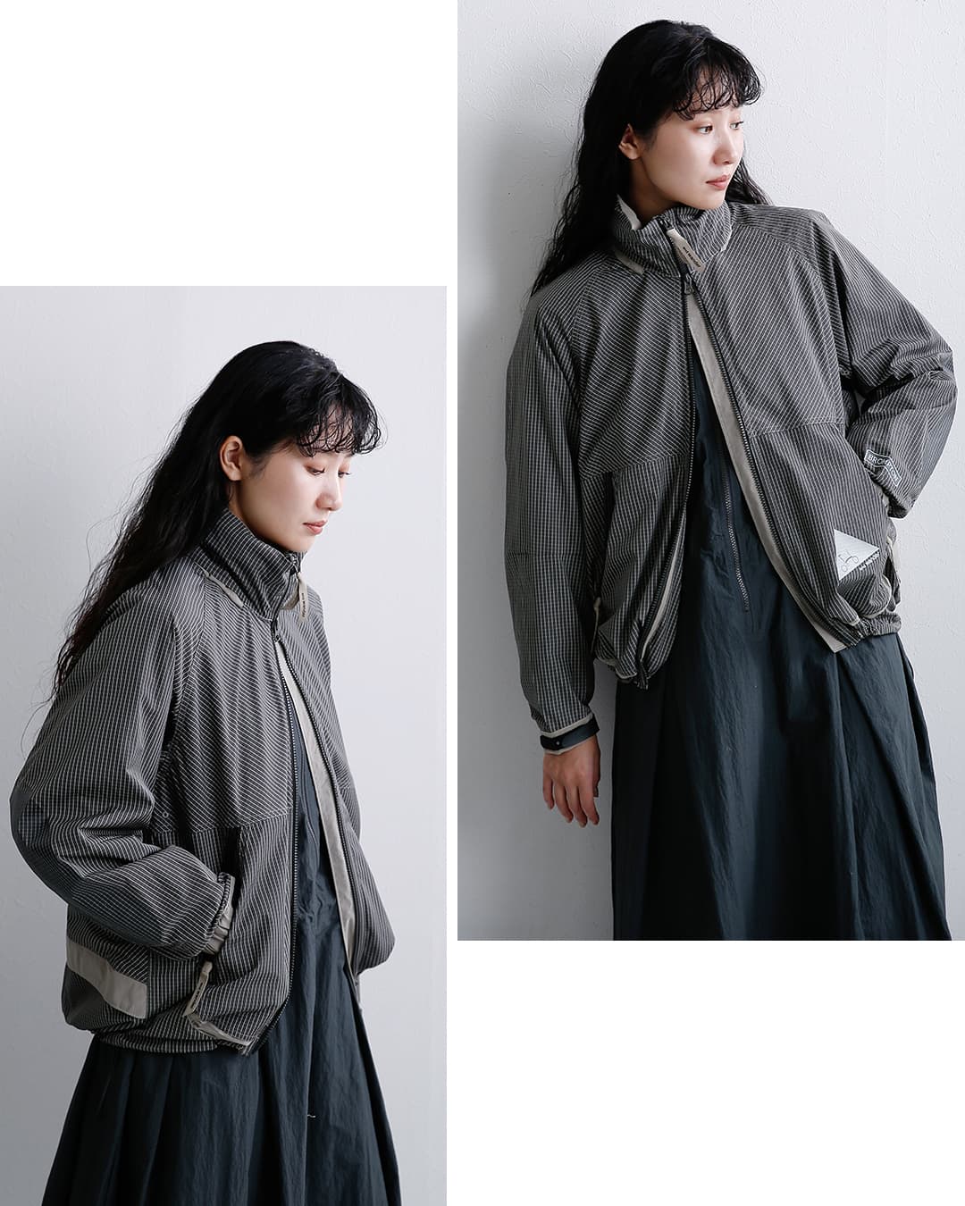 and wander(アンドワンダー)リフレクター リップフーディー reflective rip hoodie 574-6281500
