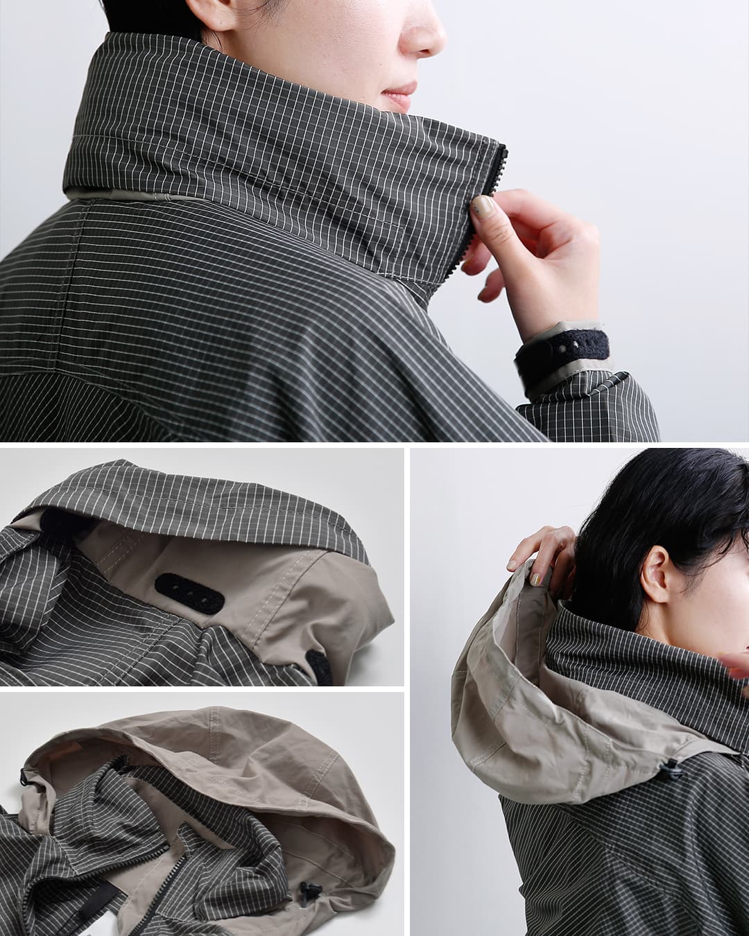 and wander(アンドワンダー)リフレクター リップフーディー reflective rip hoodie 574-6281500