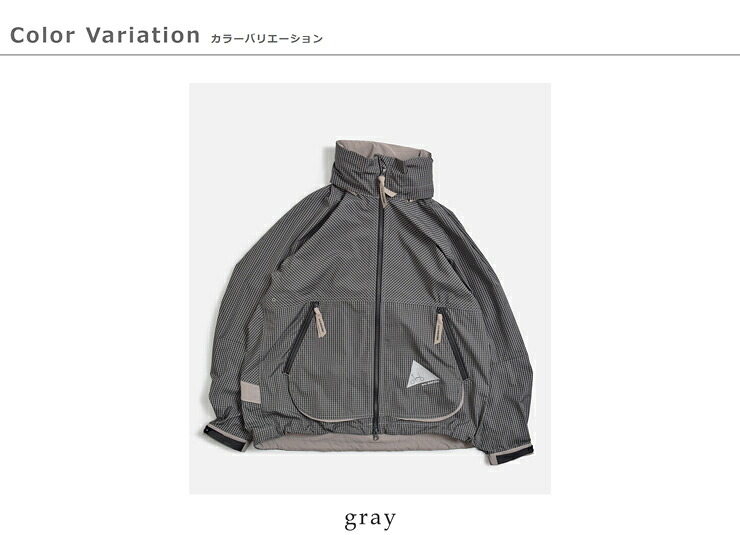 and wander(アンドワンダー)リフレクター リップフーディー reflective rip hoodie 574-6281500
