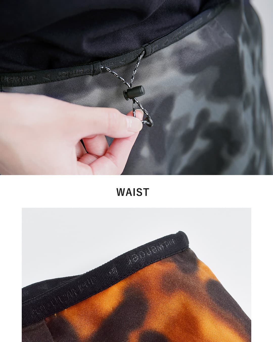 and wander(アンドワンダー)プリント サテン スカート printed satin skirt 574-6282120