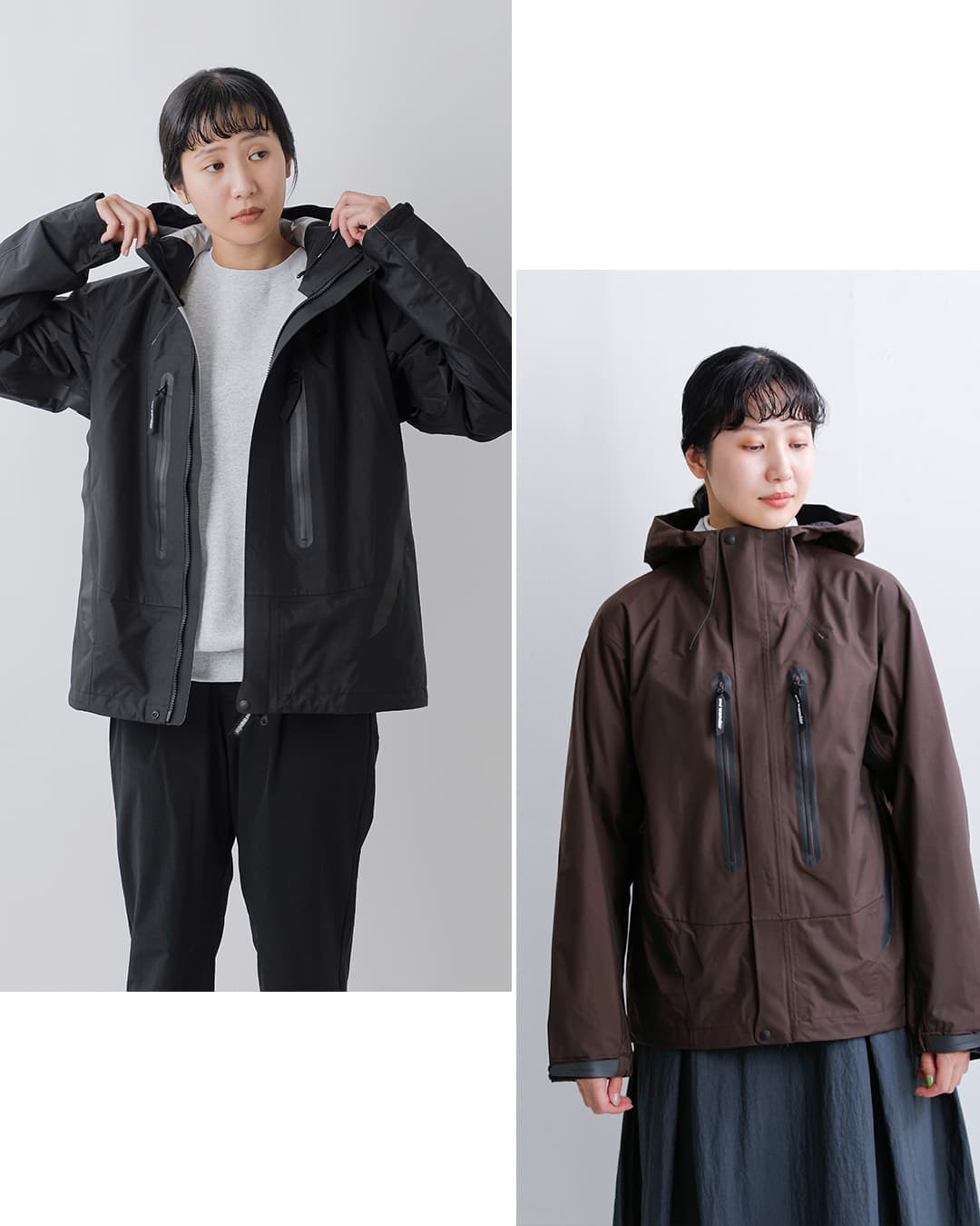 and wander(アンドワンダー)ハイカー レイン ジャケット 2.5L hiker rain jacket 574-6911003