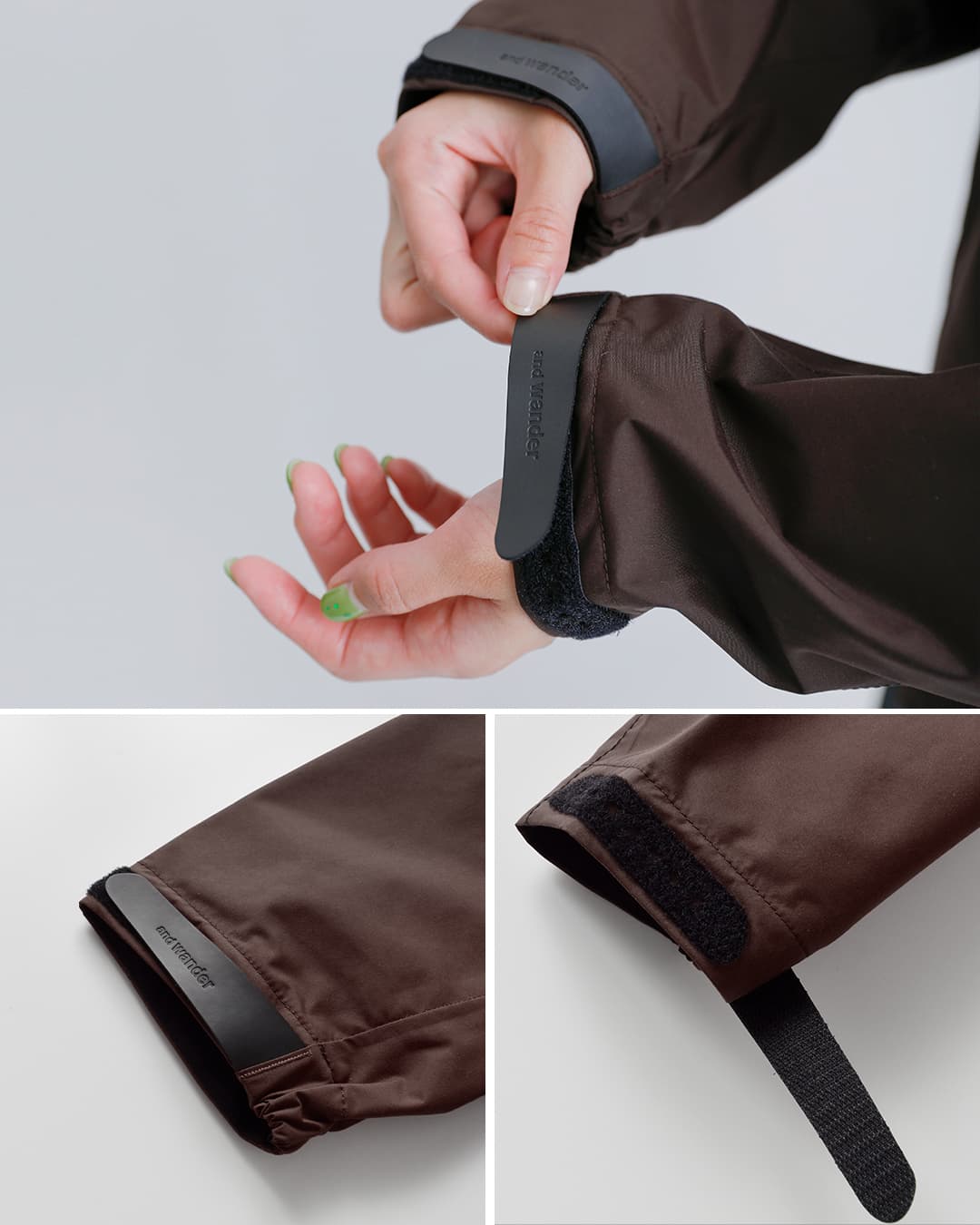 and wander(アンドワンダー)ハイカー レイン ジャケット 2.5L hiker rain jacket 574-6911003