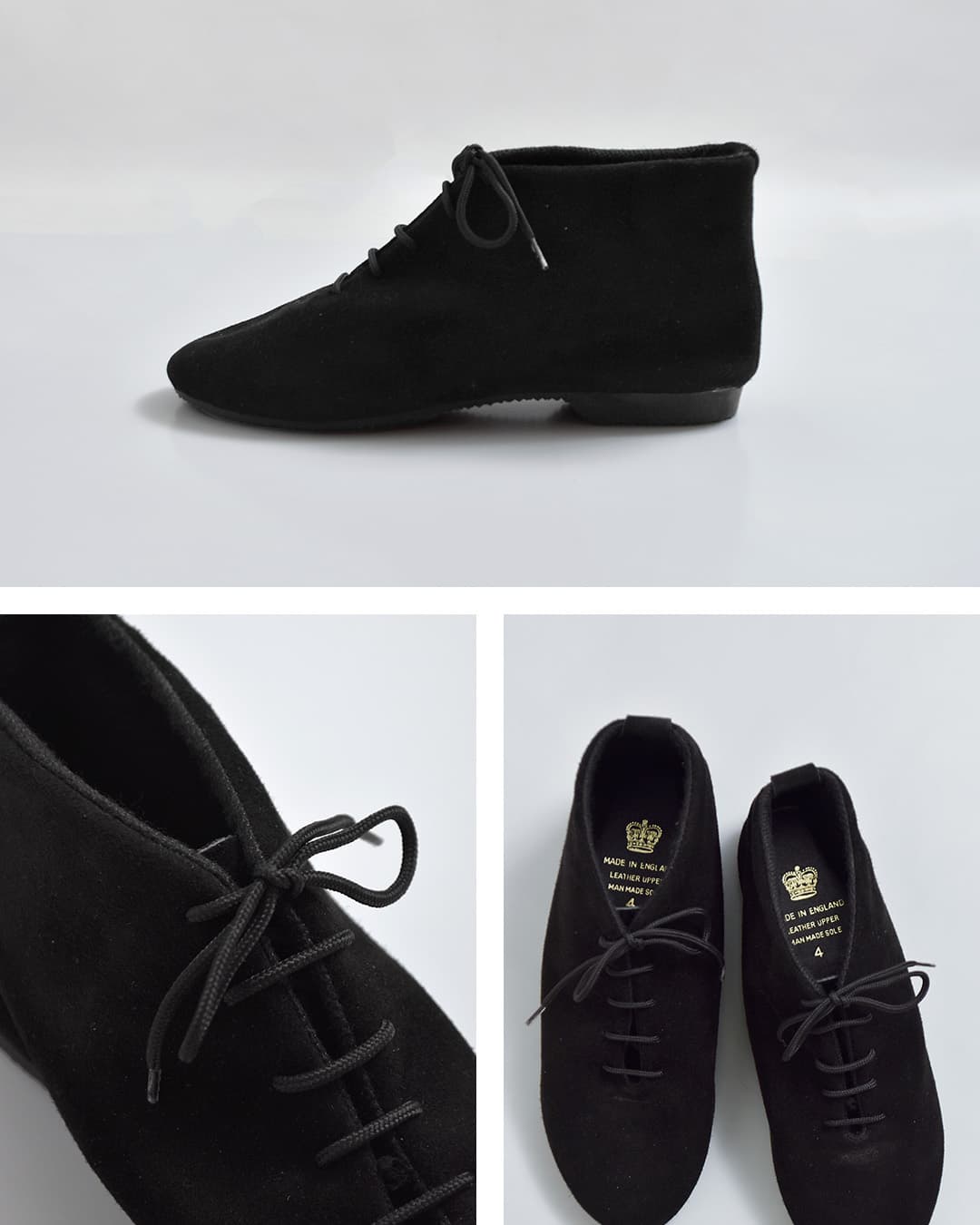 CROWNスエード ジャズ ショートブーツ 5eyelet-jazzboot