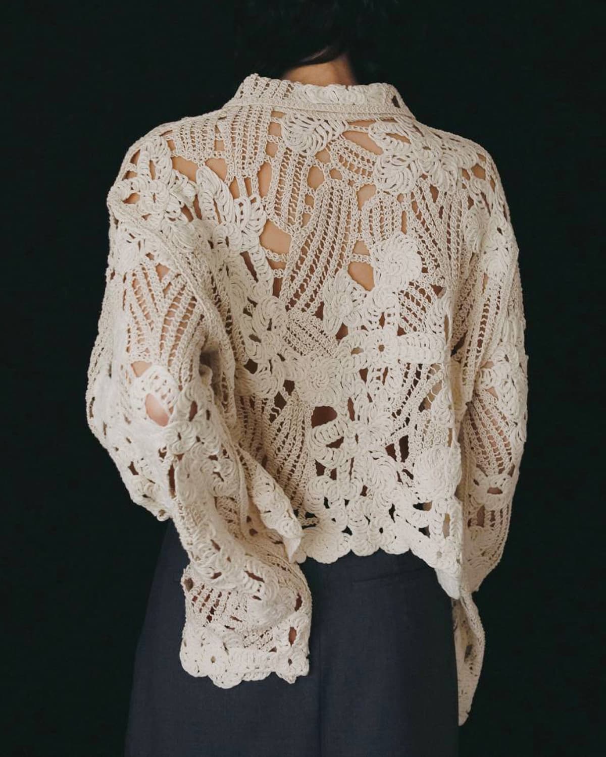 anuke(アンヌーク)コットン コード刺繍 レース オーバーシャツ Embroidery Over Shirts 62620402