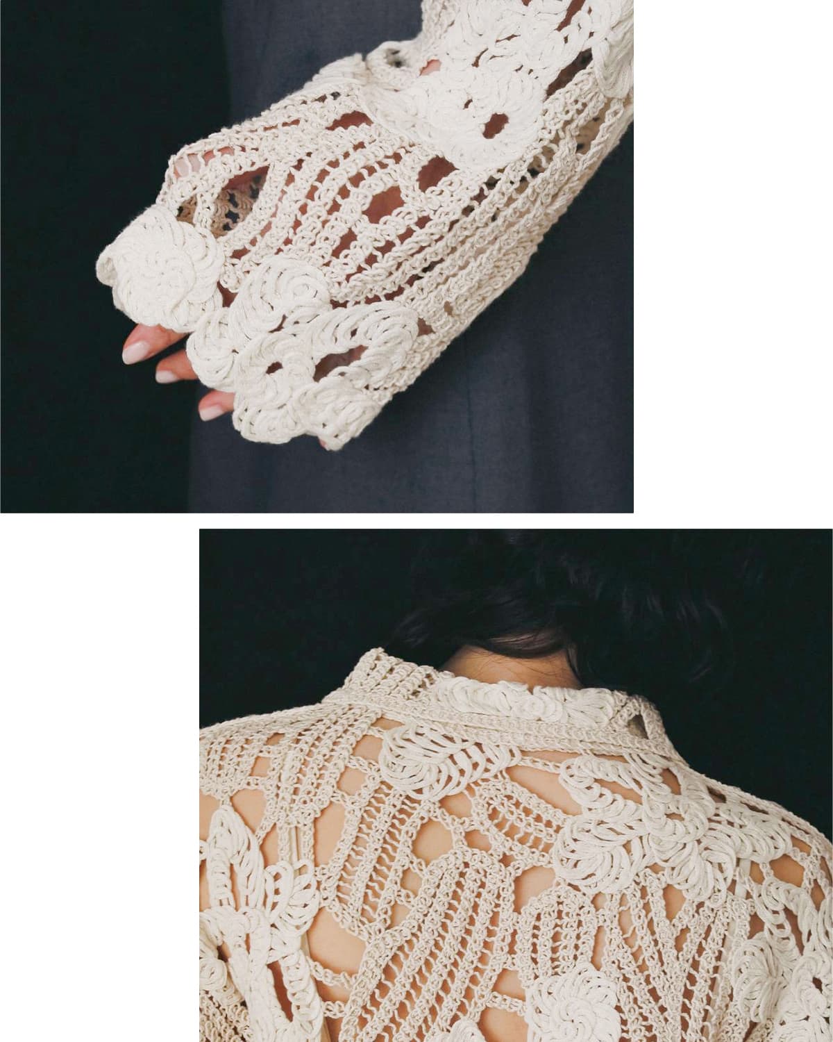 anuke(アンヌーク)コットン コード刺繍 レース オーバーシャツ Embroidery Over Shirts 62620402