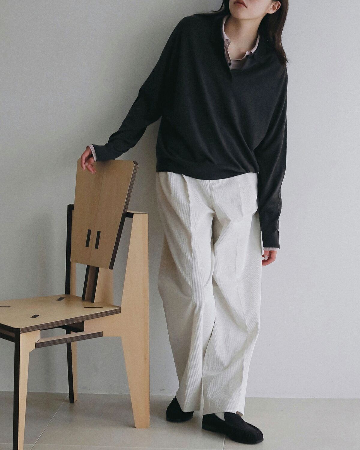 anuke(アンヌーク)シアー ポロニット Sheer Polo Knit 62620508