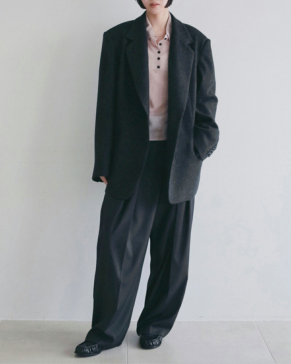 anuke(アンヌーク)シアー ポロニット Sheer Polo Knit 62620508