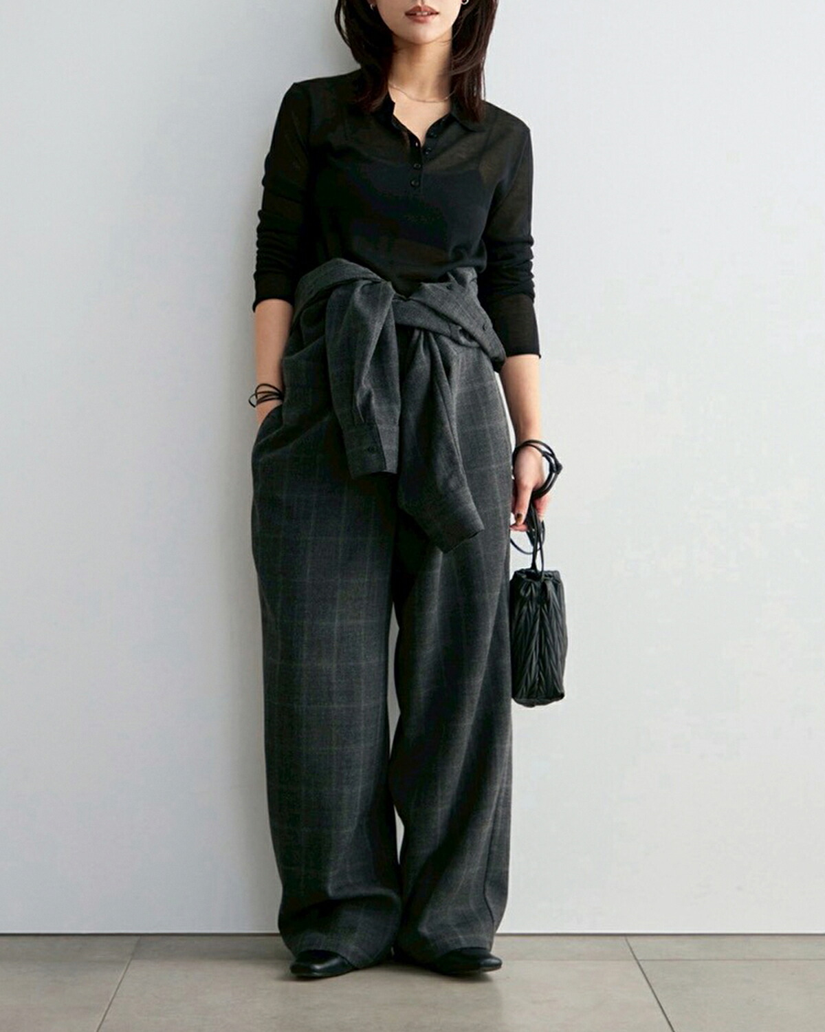 anuke(アンヌーク)シアー ポロニット Sheer Polo Knit 62620508