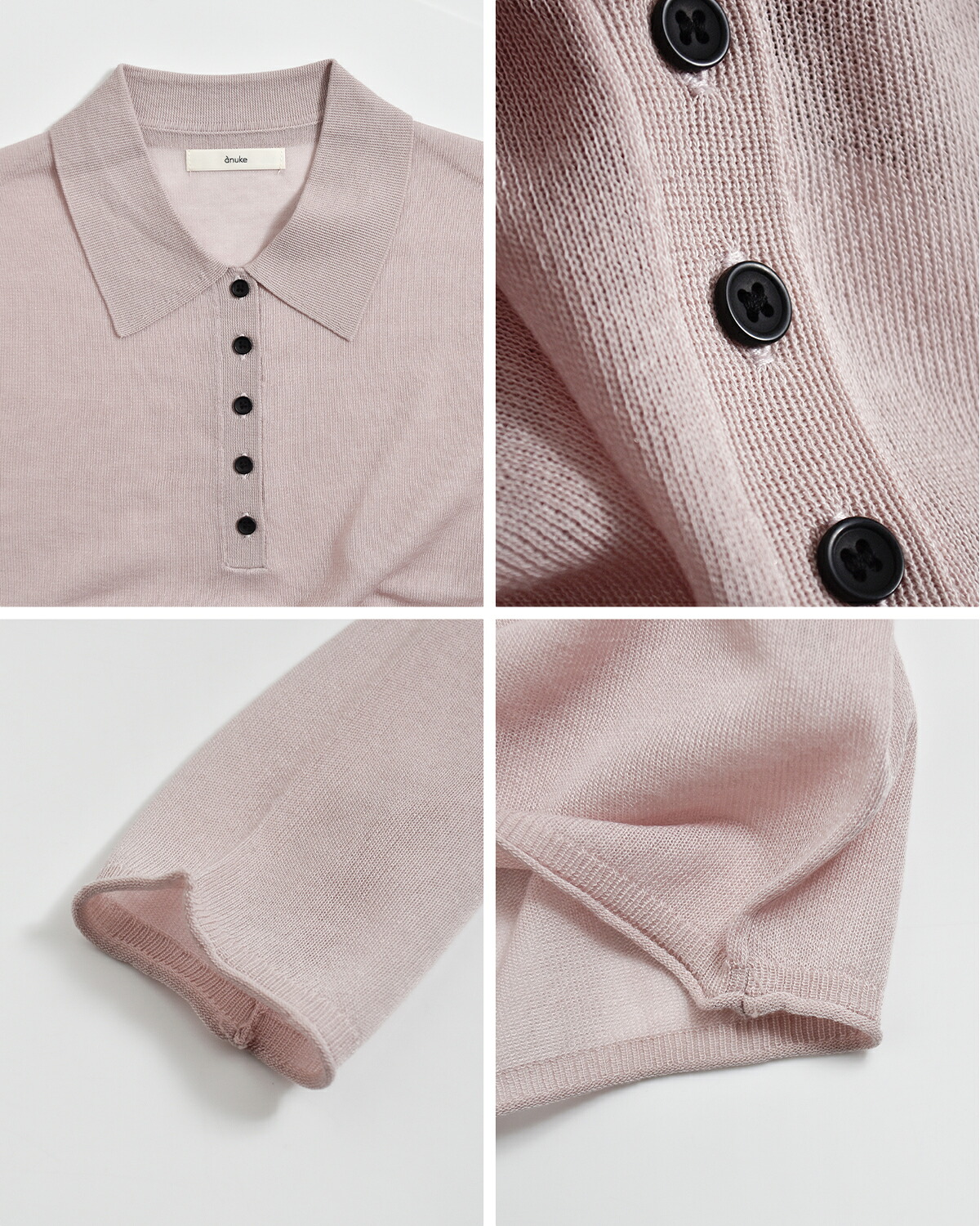 anuke(アンヌーク)シアー ポロニット Sheer Polo Knit 62620508
