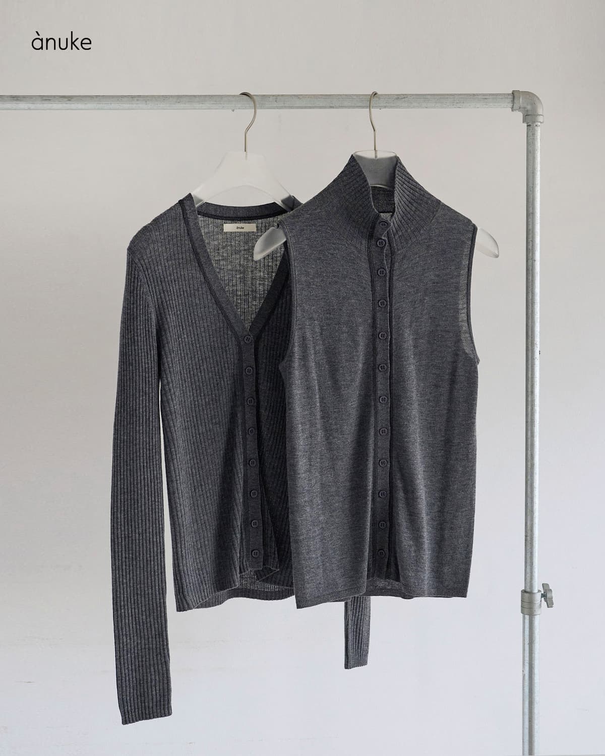 anuke(アンヌーク)レイヤード ハイネック ニット Layered Highneck Knit 62620512