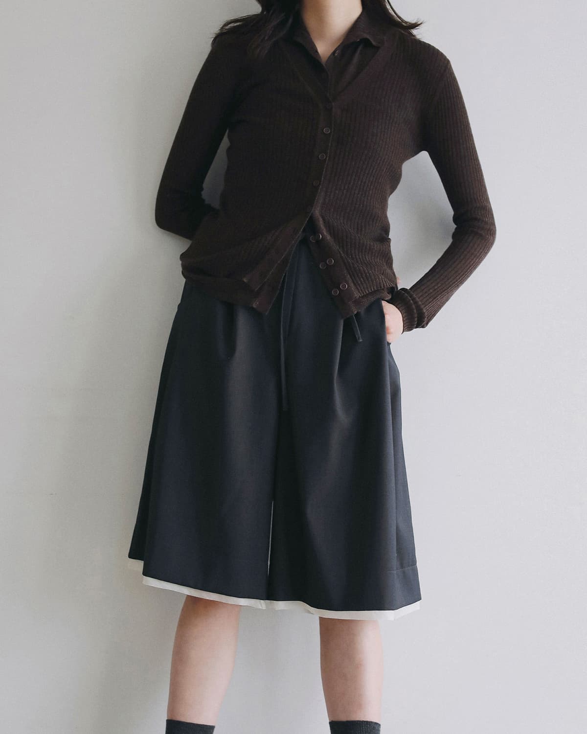 anuke(アンヌーク)レイヤード ハイネック ニット Layered Highneck Knit 62620512